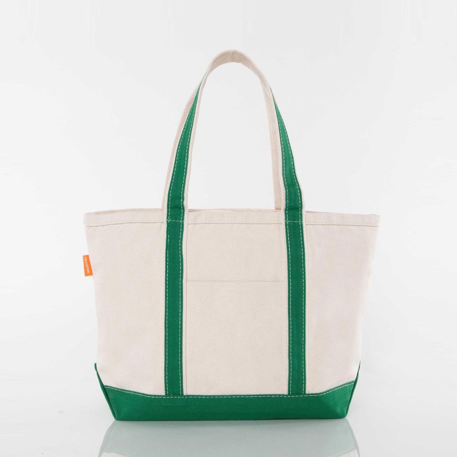 Medium Boat Tote | Emerald - The Yellow Canary