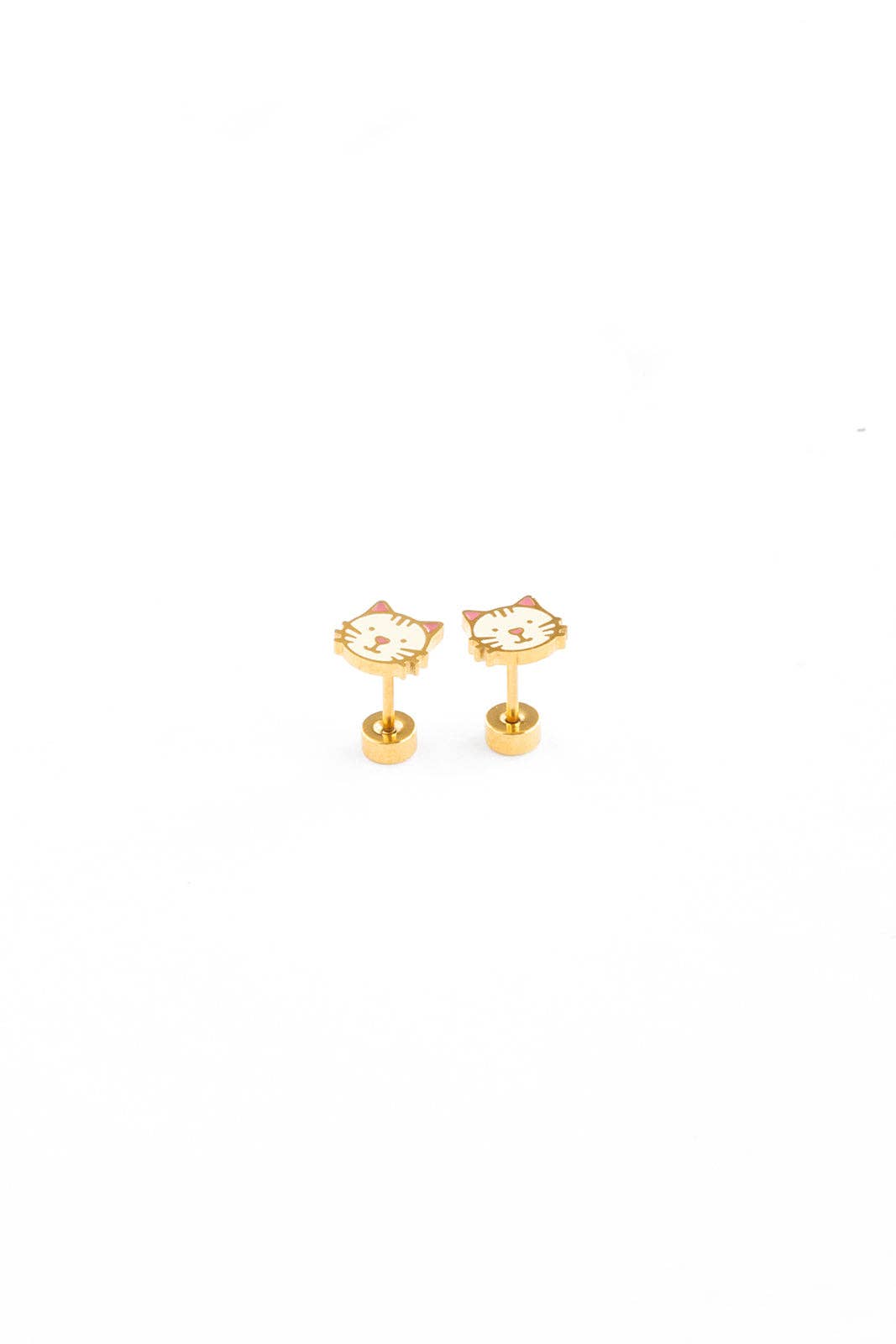 Cat: White / Single Stud - The Yellow Canary