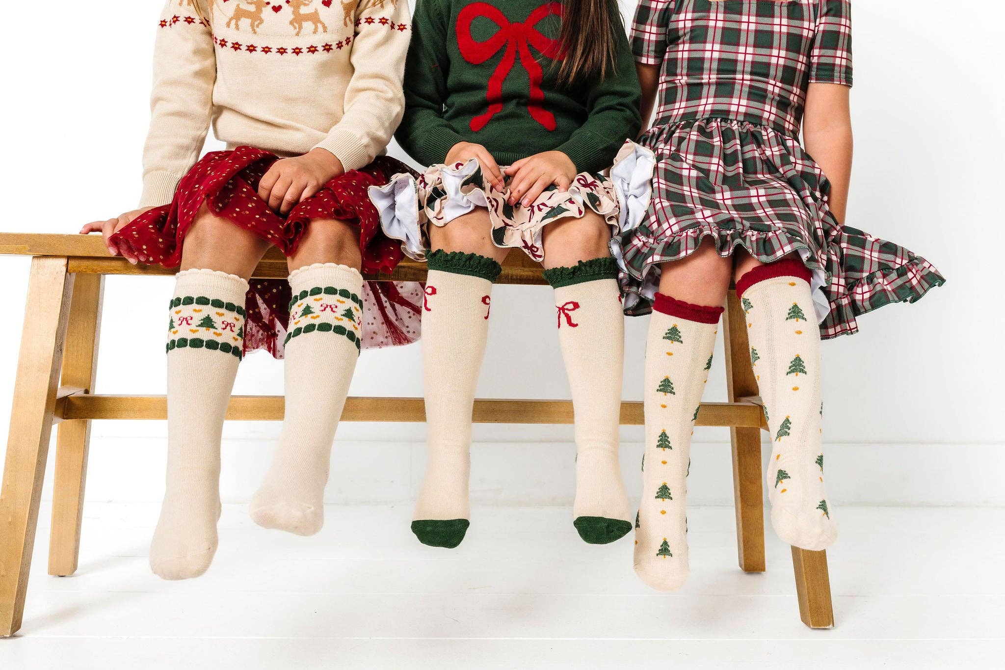 Fair Isle Knee High Socks | Vanilla