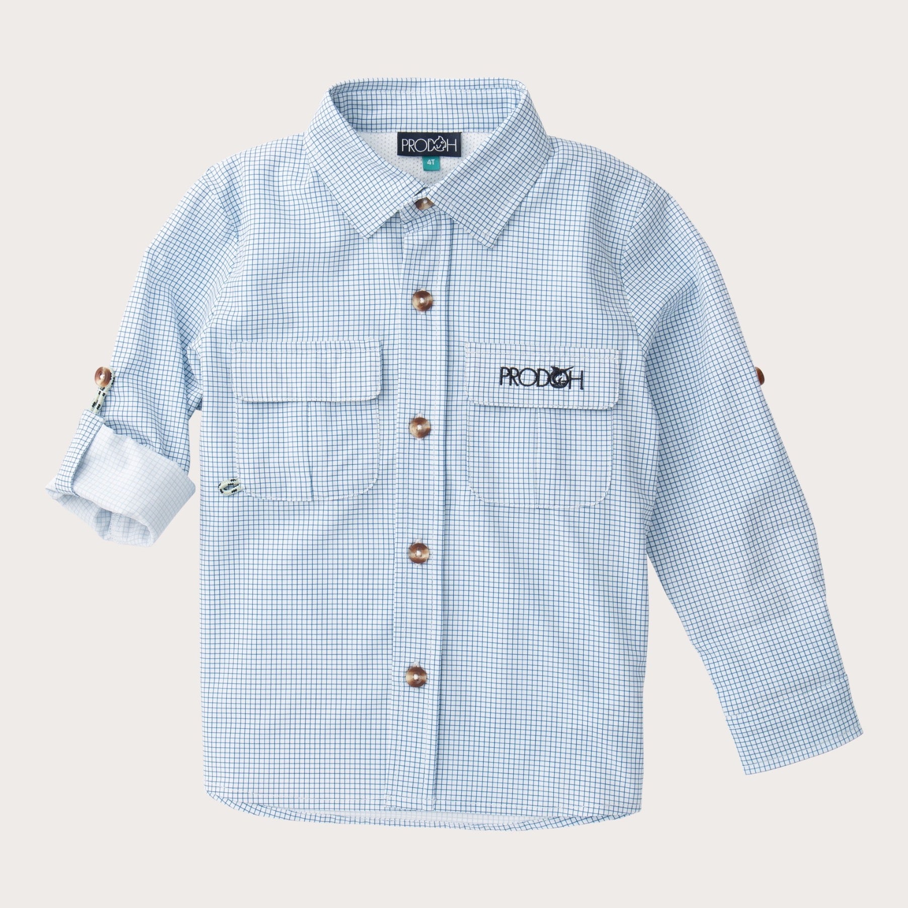 LS Fishing Shirt | Navy Peony Surfside Plaid