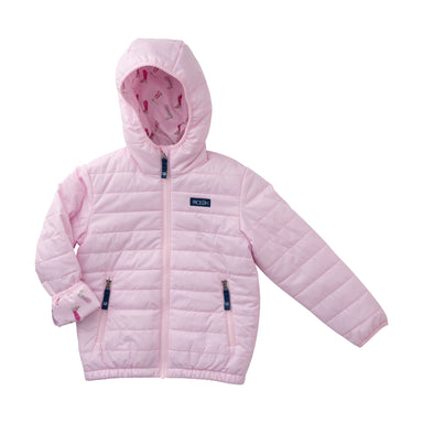 Girls Puffer Jacket | Pink Tulle - The Yellow Canary
