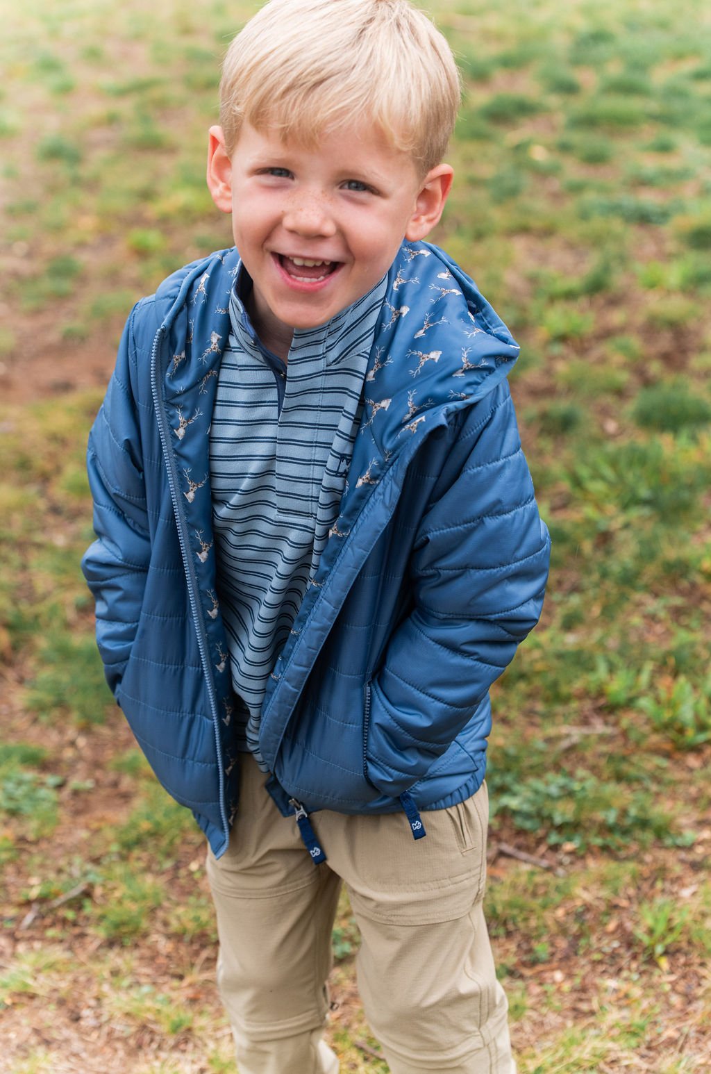 Boys Puffer Jacket | Copen Blue