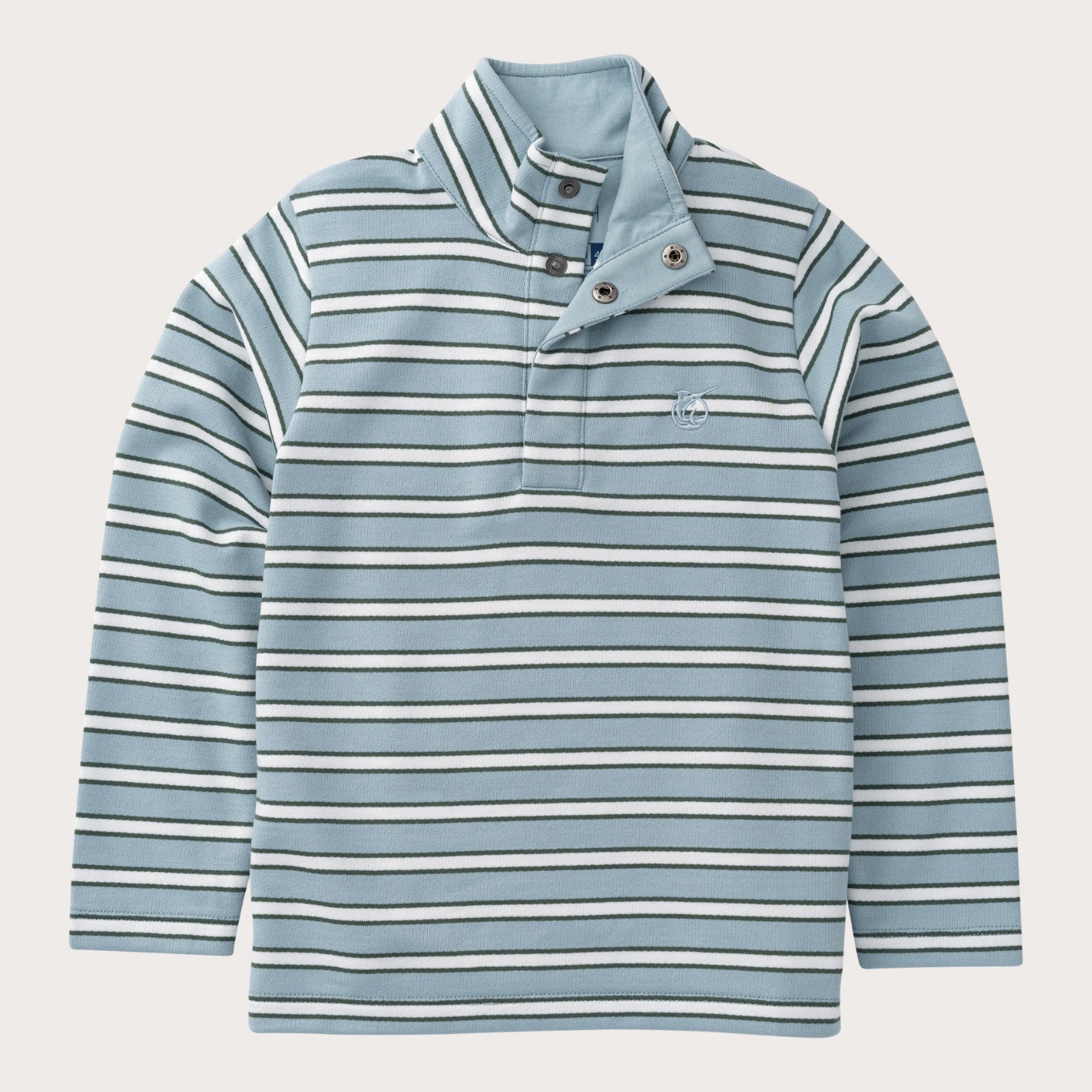Quilted Zip Pullover | Arona Stripe