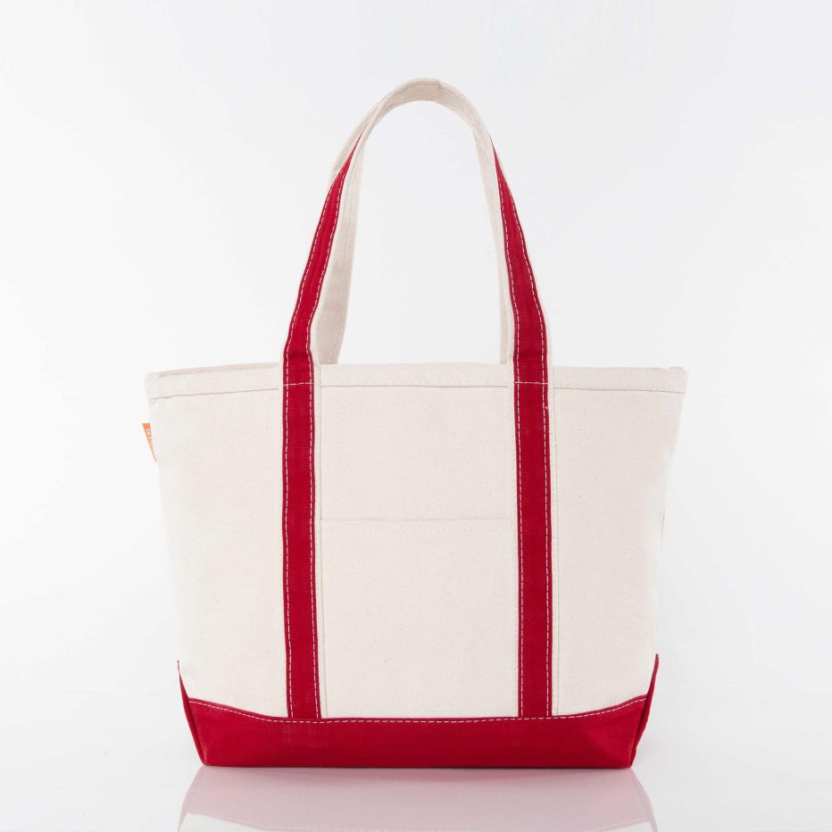 Medium Boat Tote | Red - The Yellow Canary