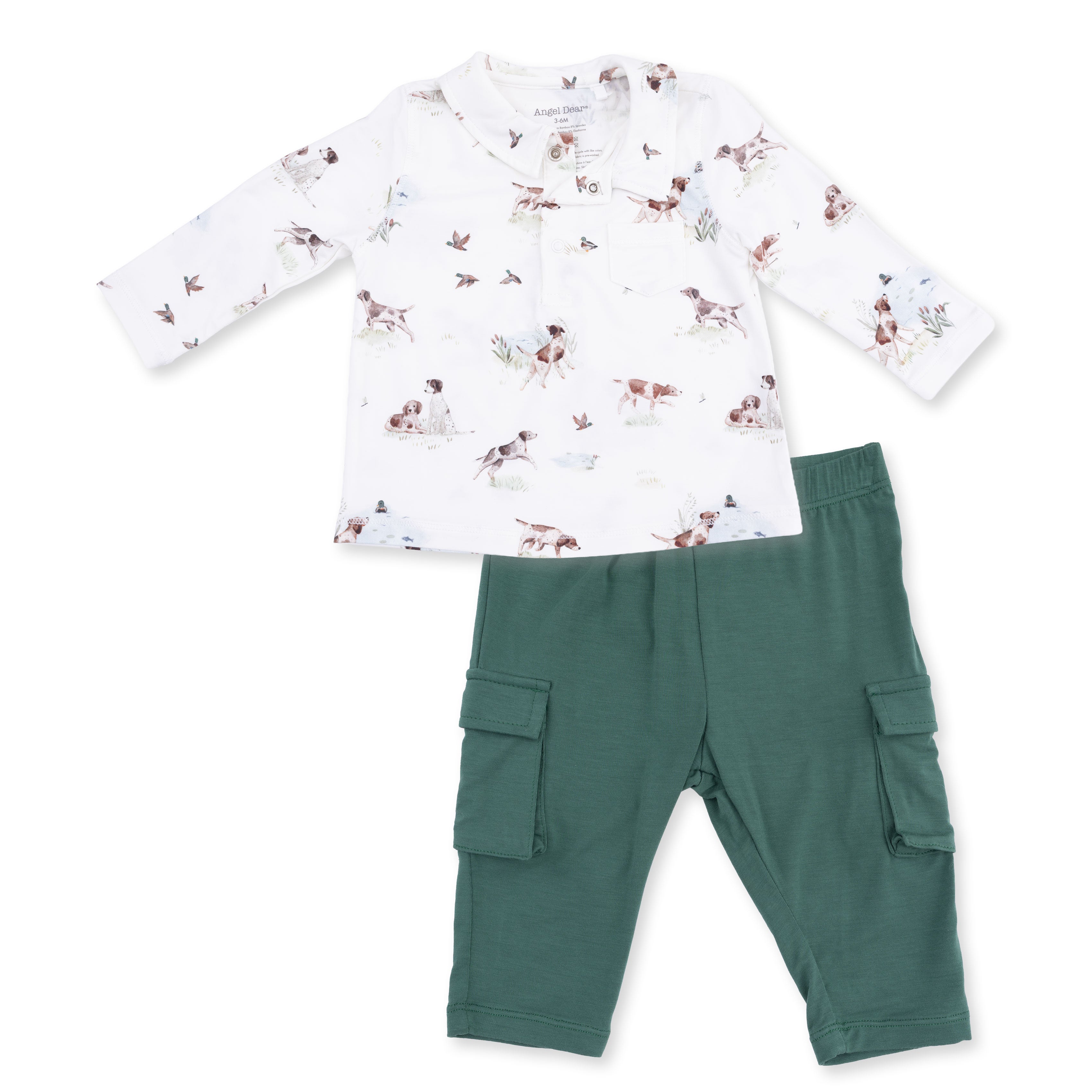 Polo + Cargo Pant | Pups + Ducks