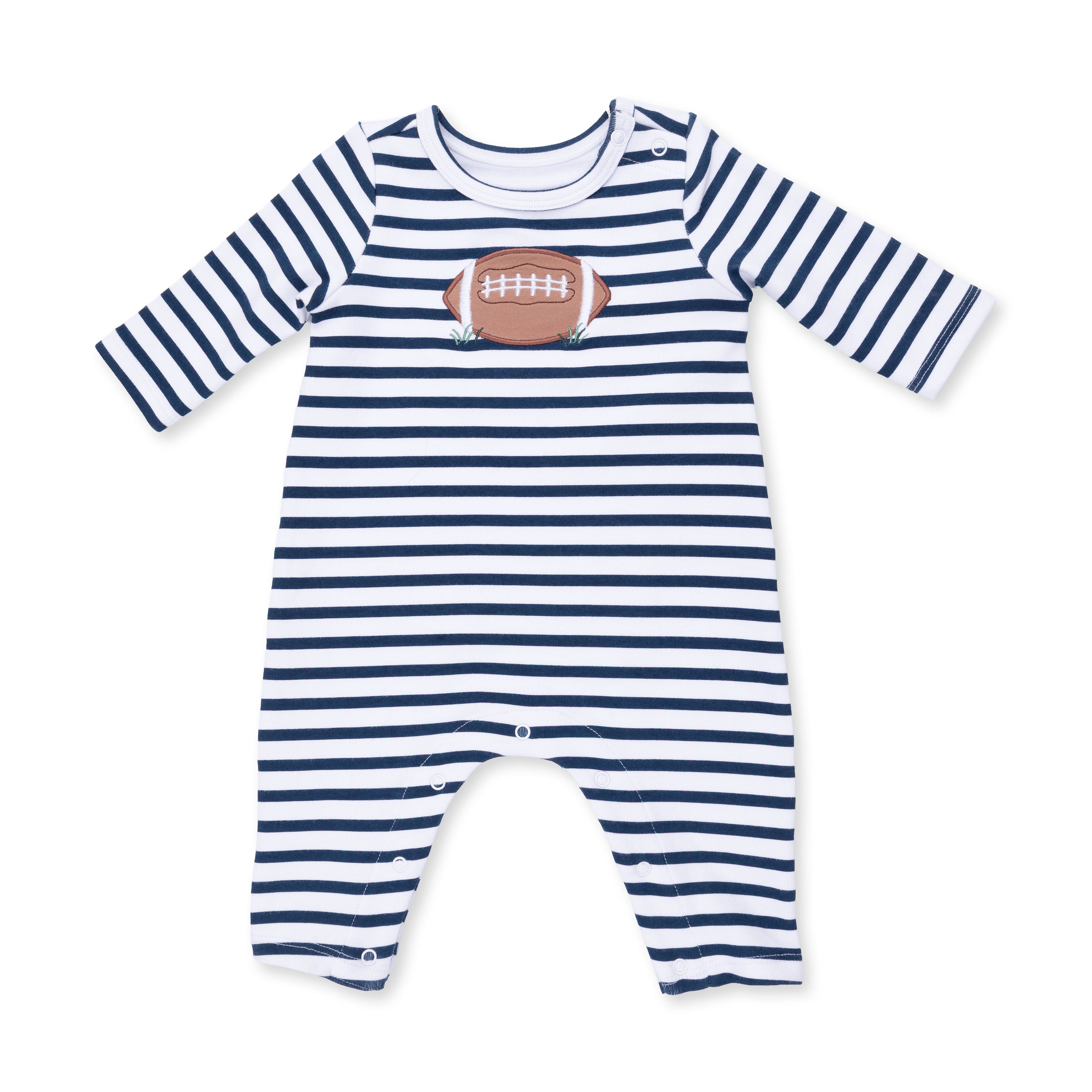 LS Romper | Football Navy