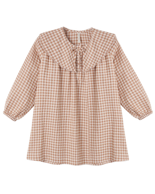 Collette Mini Dress | Fawn Gingham - The Yellow Canary