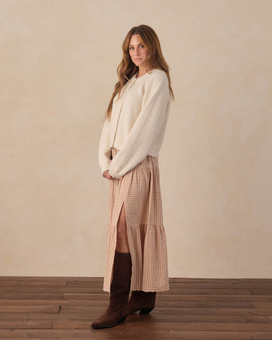 Womens Skirt | Fawn Gingham - The Yellow Canary