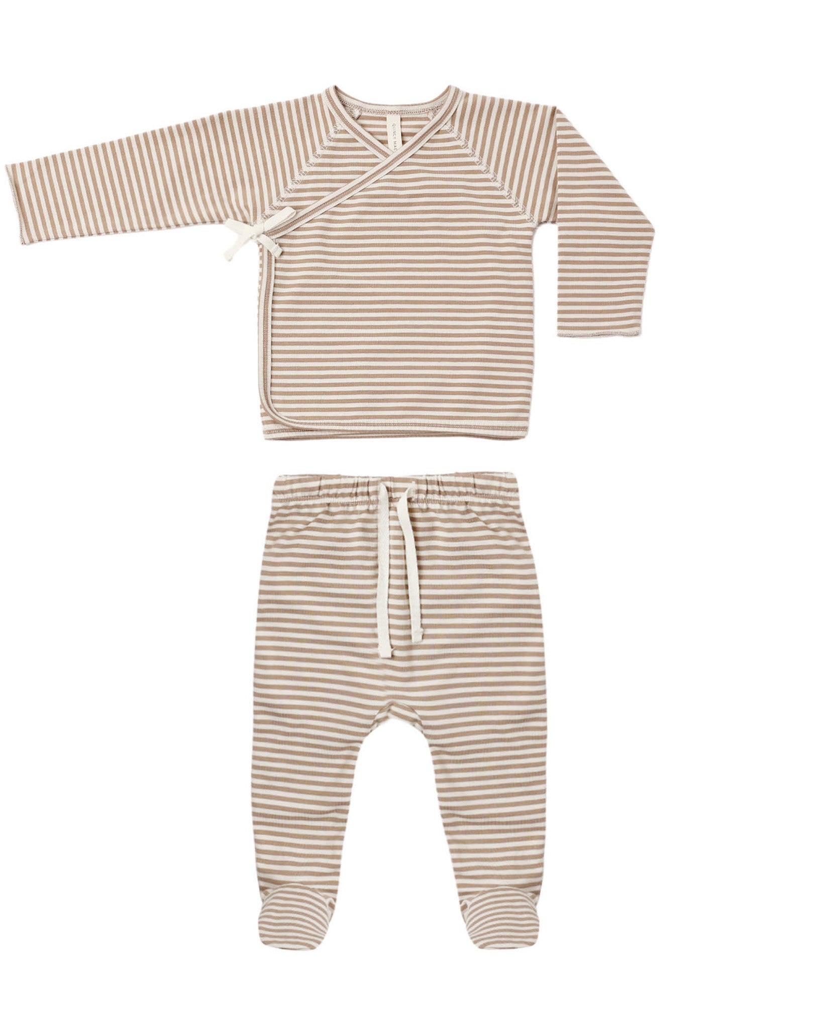 Wrap Pant Set | Almond Stripe