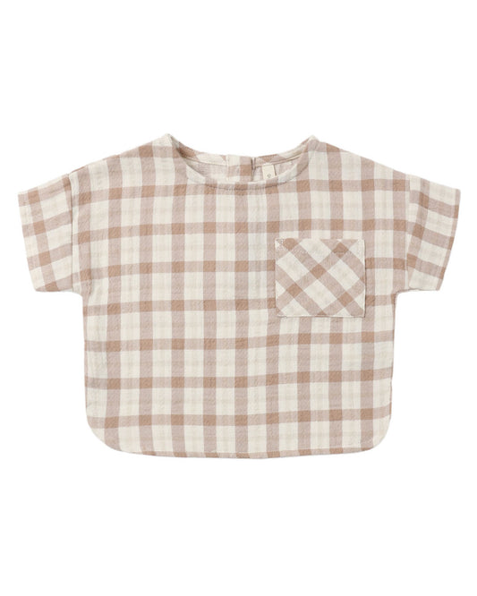 Woven Boxy Top | Rustic Plaid - The Yellow Canary