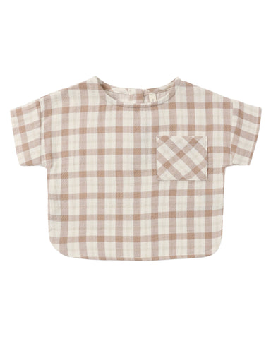 Woven Boxy Top | Rustic Plaid - The Yellow Canary