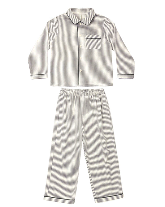 LONG SLEEVE PJ | EVERGREEN STRIPE - The Yellow Canary