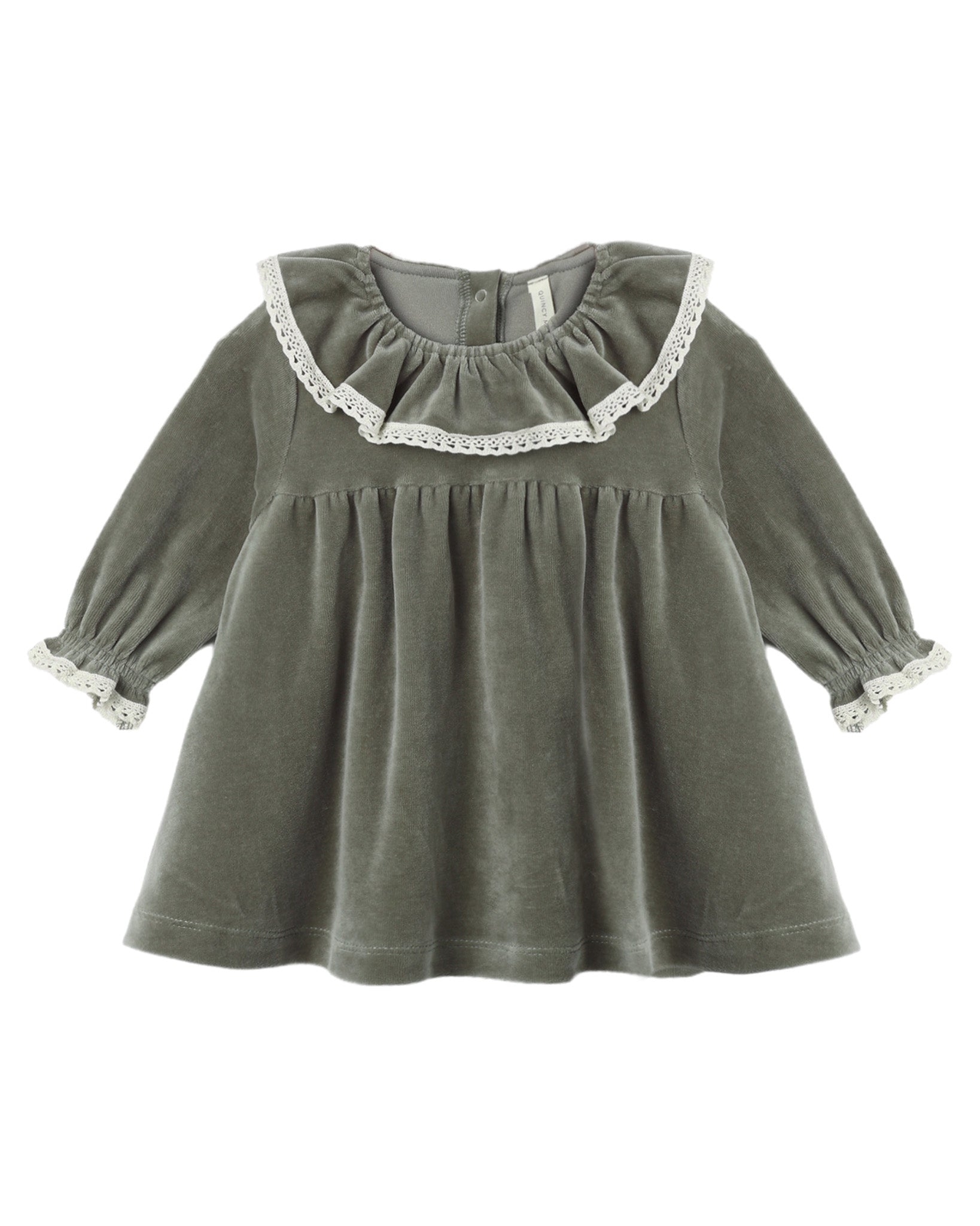 Velour Baby Dress | Spruce
