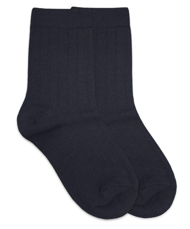 Rib Crew Socks | Navy - The Yellow Canary