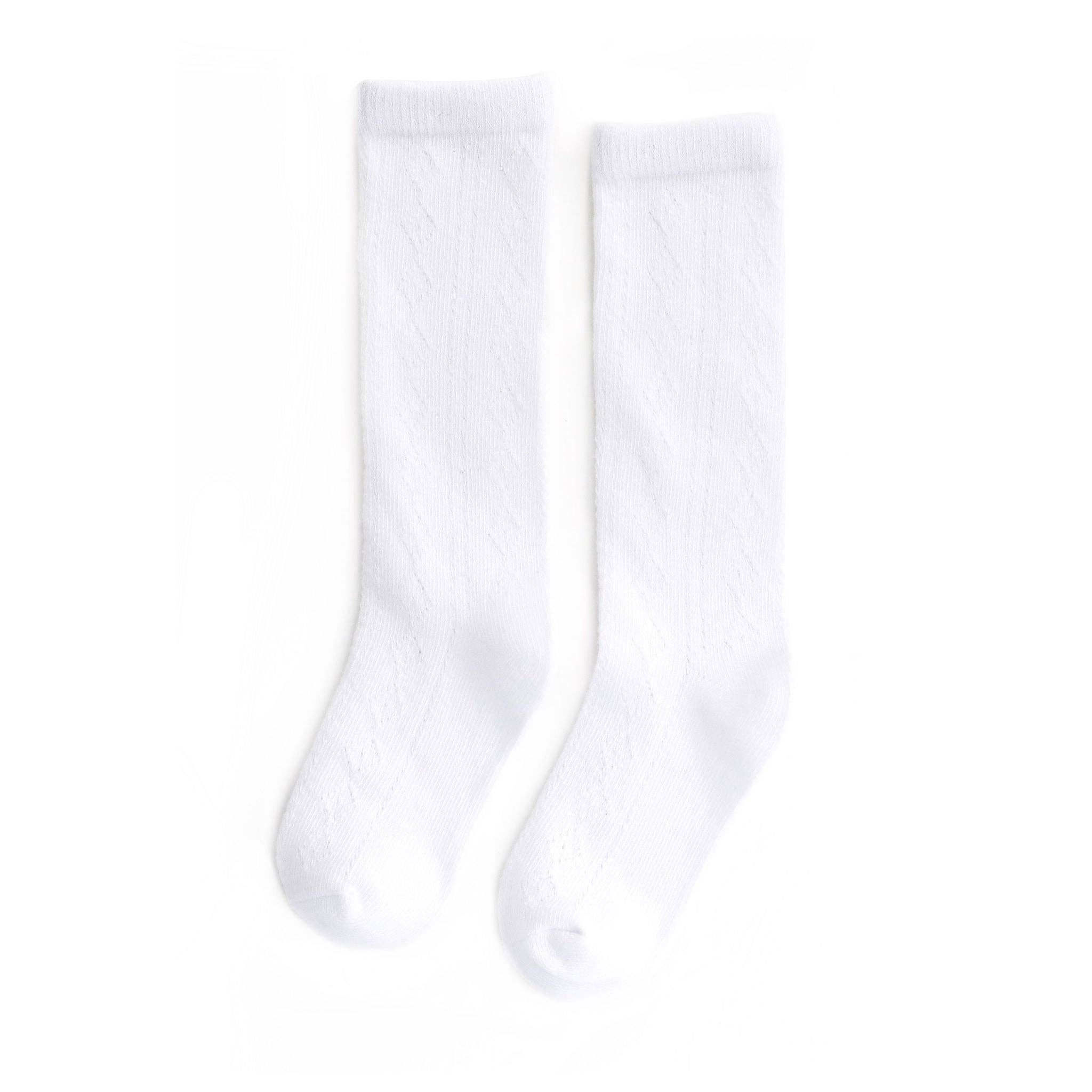White Fancy Knee High Socks