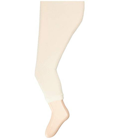 Scalloped Footless Leggings | Ivory - The Yellow Canary