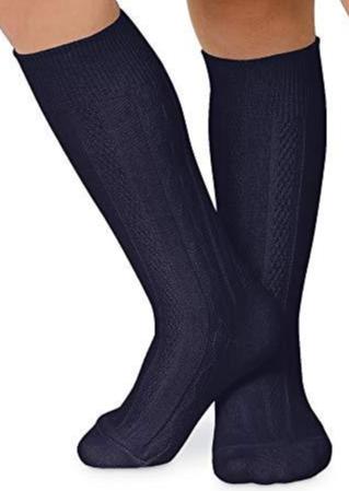 Cable Knit Knee High Socks - The Yellow Canary