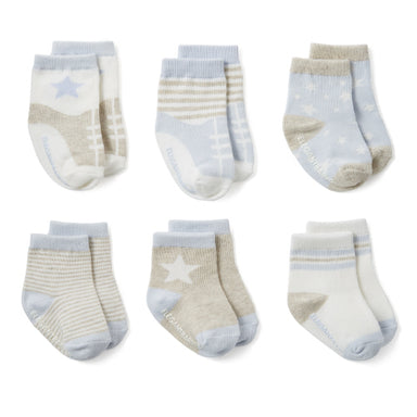 BABY SOCKS 6PK | BABY BLUES - The Yellow Canary