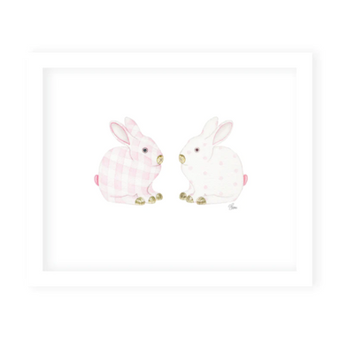 Pink Porcelain II Bunnies Print - The Yellow Canary