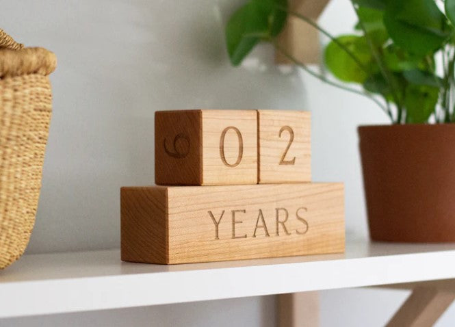 Modern Wooden Milestone Blocks