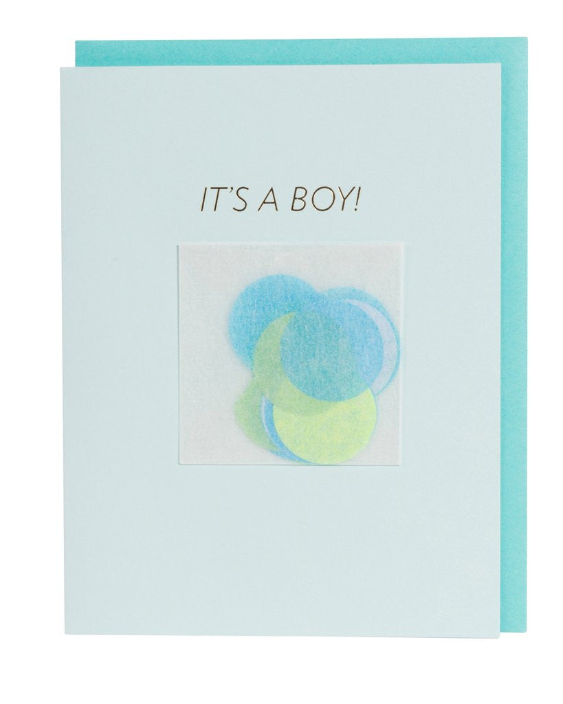 It's A Boy! Confetti Card™ - The Yellow Canary